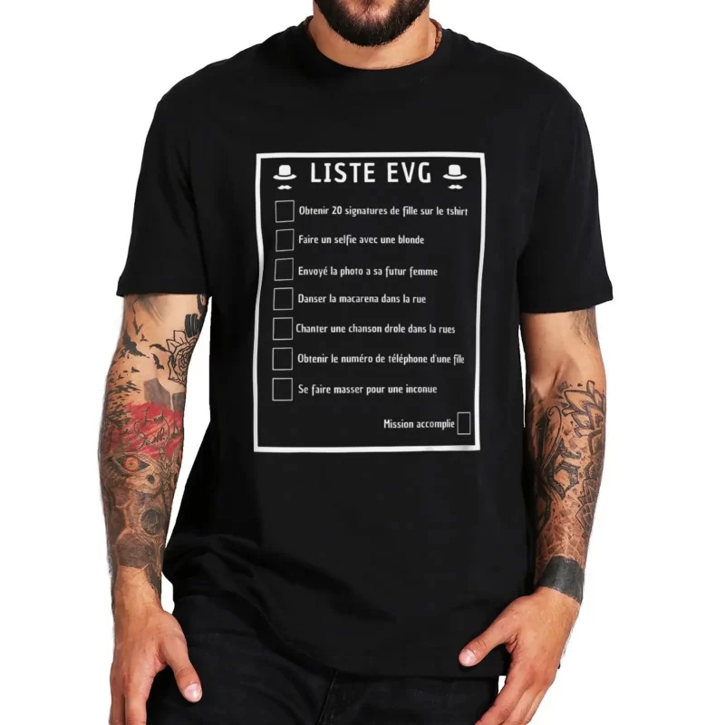 Men'S Grooming List - Camiseta Masculina de Manga Curta para